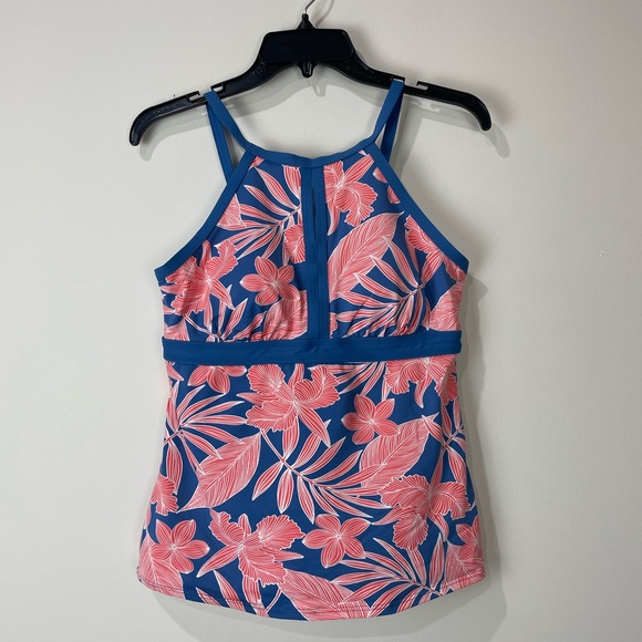 Lands' End Swim Lands End Swim Womens Sz 8 Floral Tankini Top